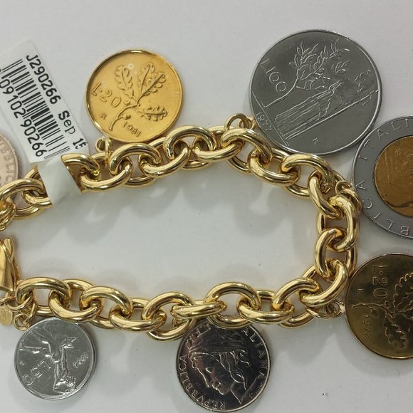 Italia Lire Coin Bracelet charm Bracelet QVC - Picture 2 of 8